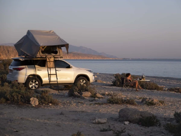 Camping under stars